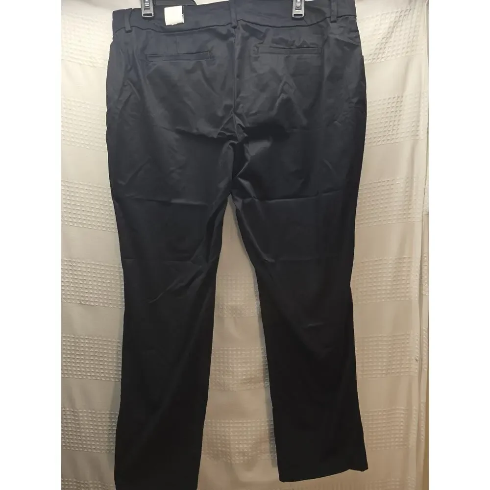 Lee Wrinkle Free Pants Womens Size 18w Petite Black Straight Leg - Picture 6 of 8